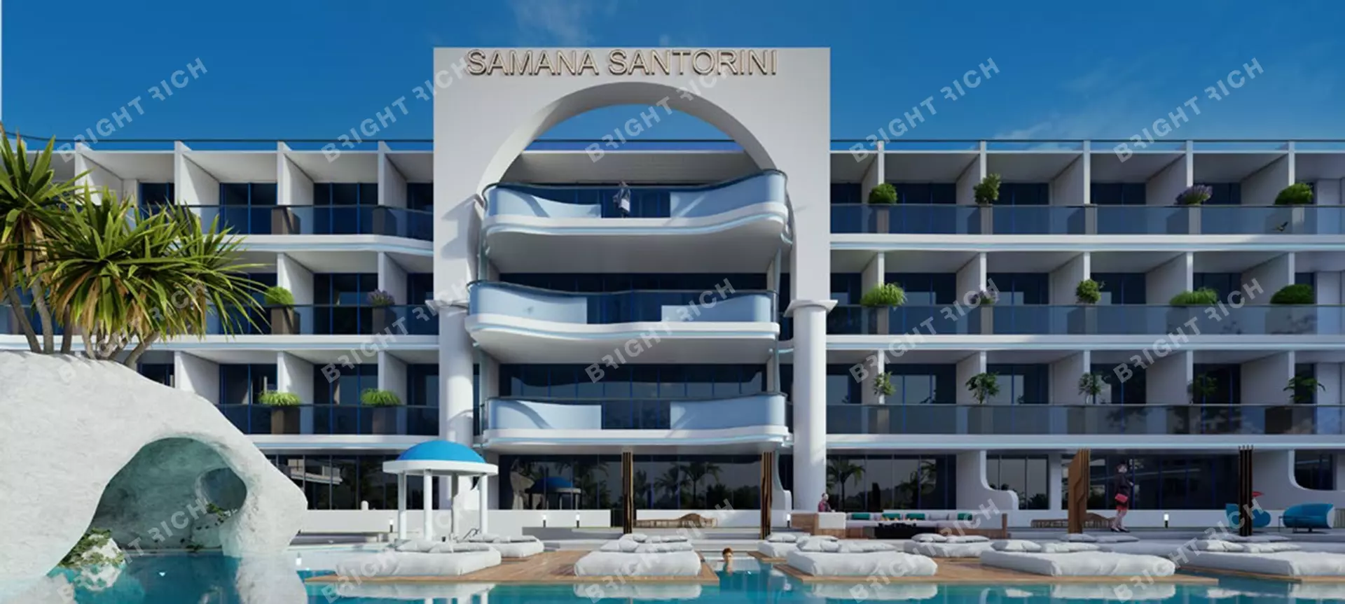Samana Santorini, апарт-комплекс в Дубае